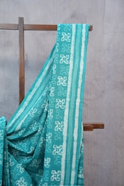 Turquoise HBP Cotton Saree - SRTCS2382