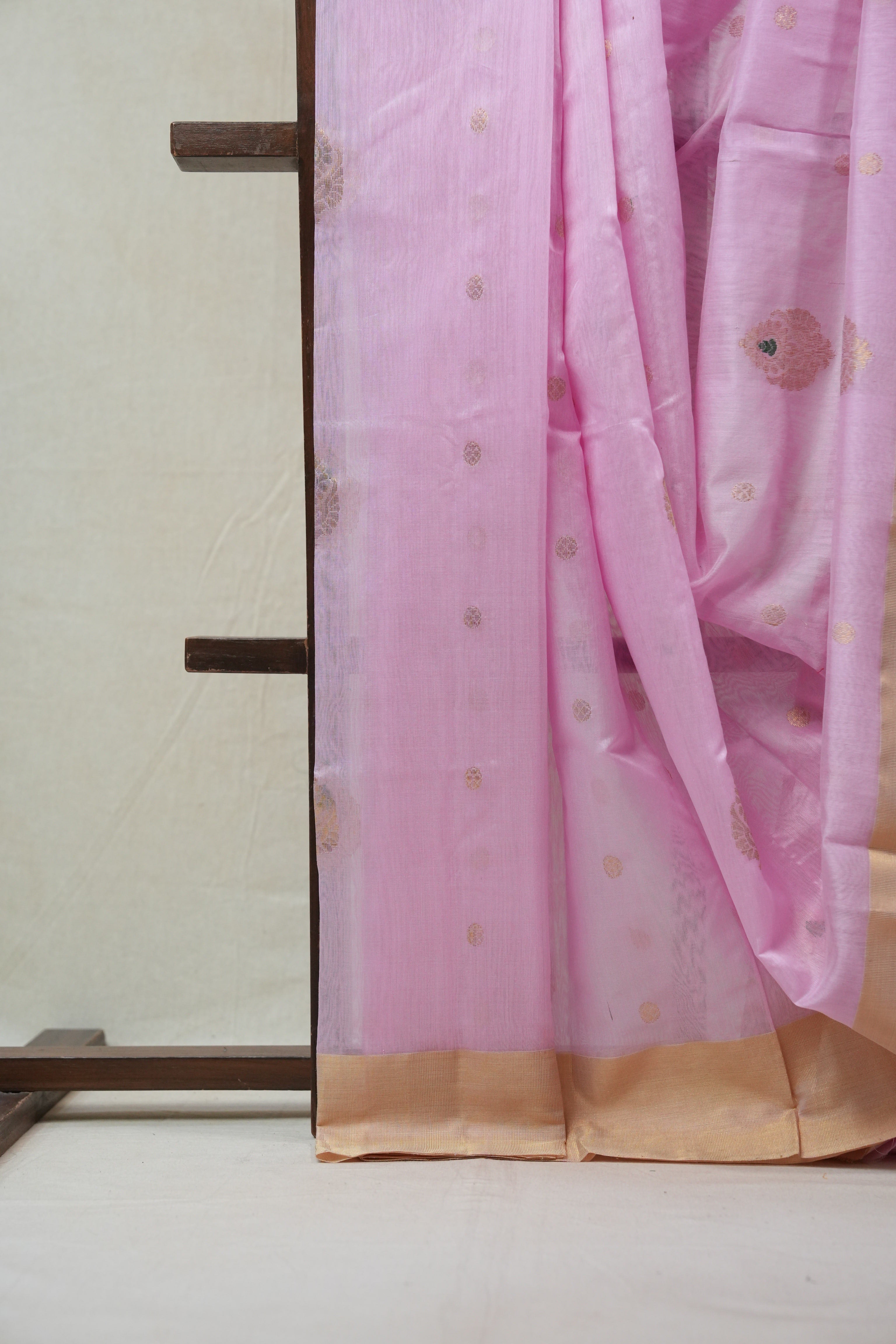 Pink Chanderi Cotton Silk Saree - SRPCSS295