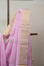 Pink Chanderi Cotton Silk Saree - SRPCSS295