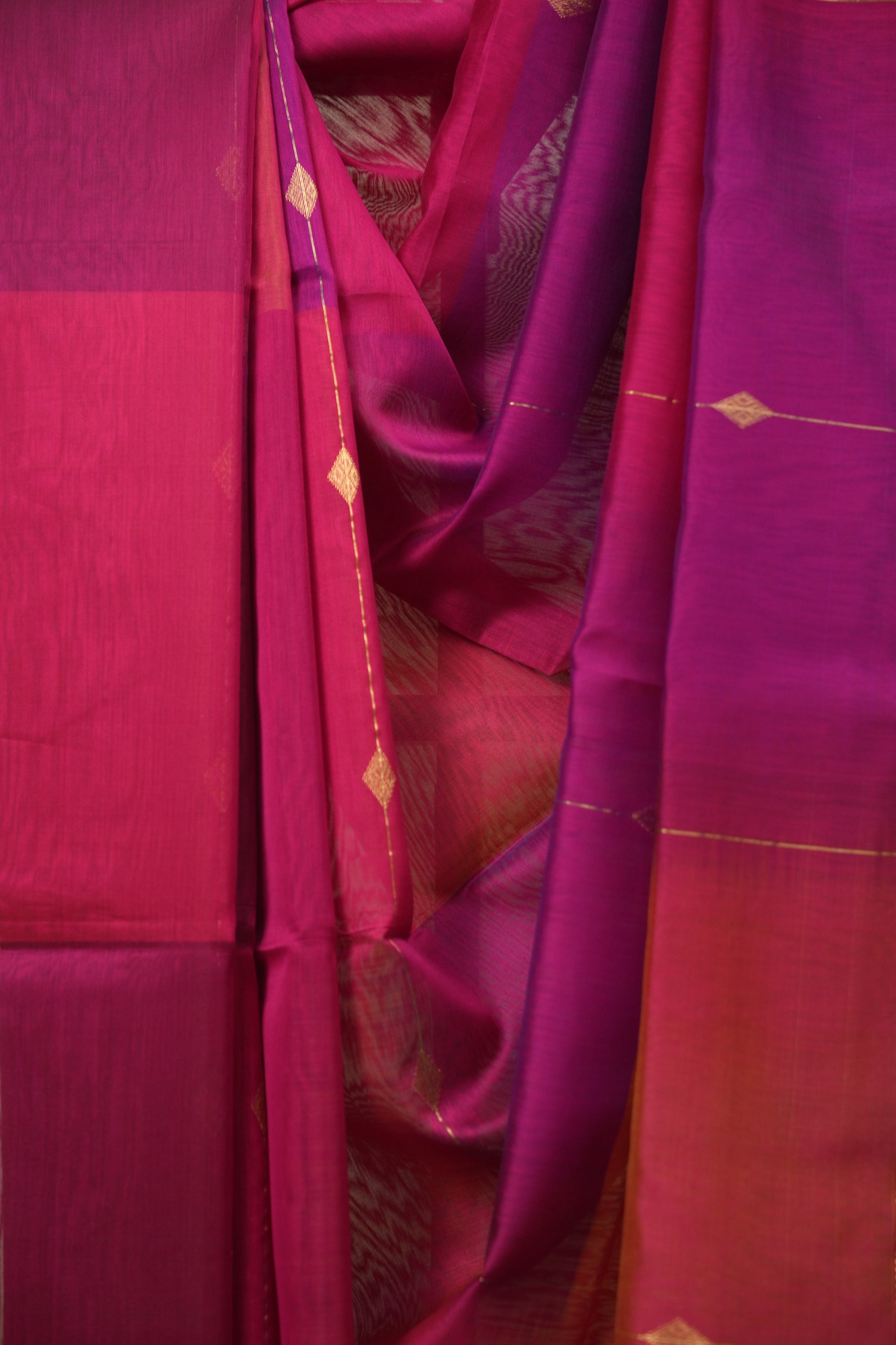 Pink -Purple Maheshwari Saree - SRPPMS1297
