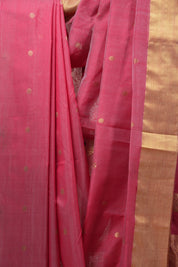Pink Chanderi Cotton Silk Saree - SRPCSS297