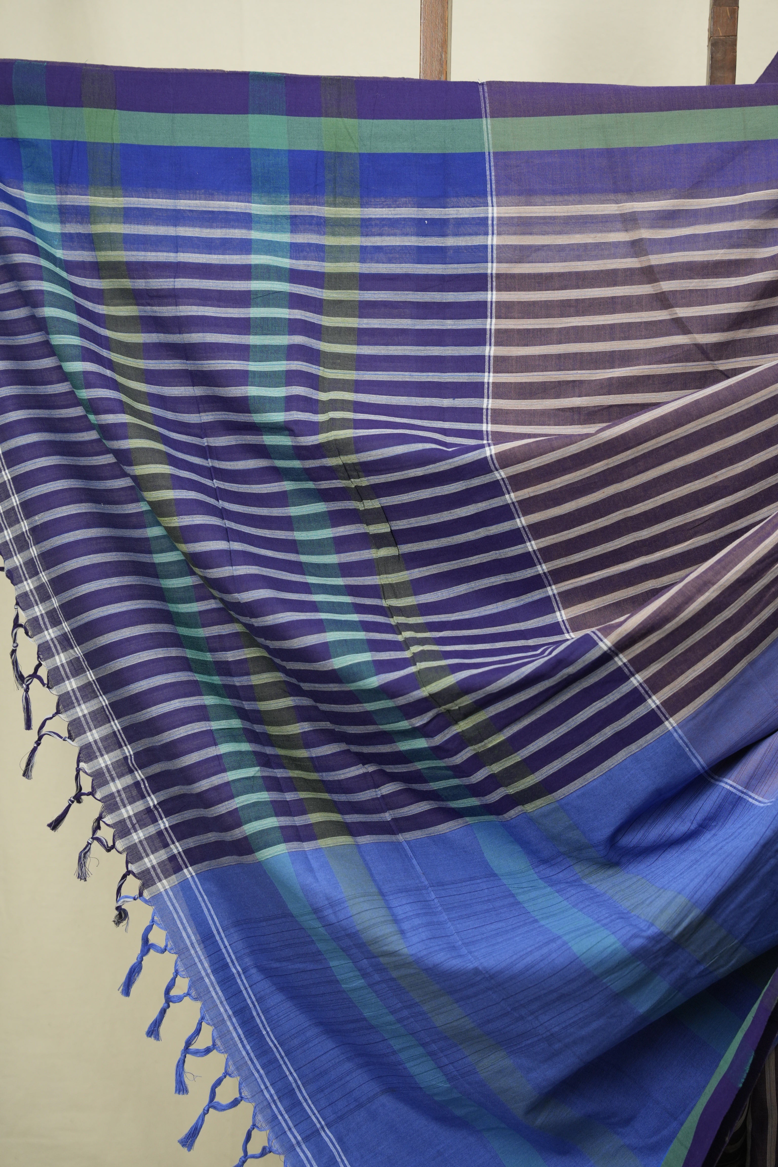 Blue Cotton IIkal Saree - SRBCIS1078
