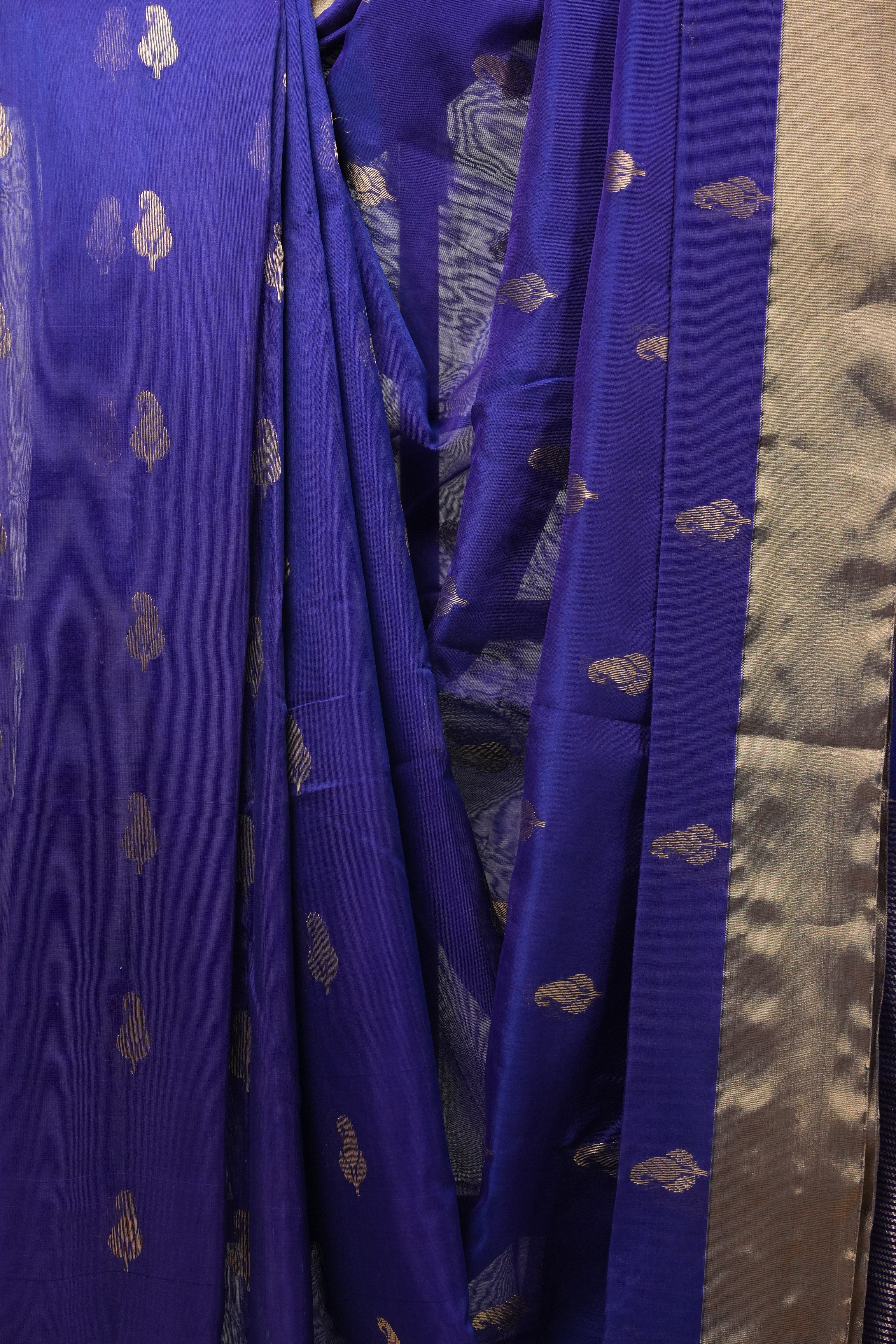 Purple Chanderi Cotton Silk Saree - SRPCSS294