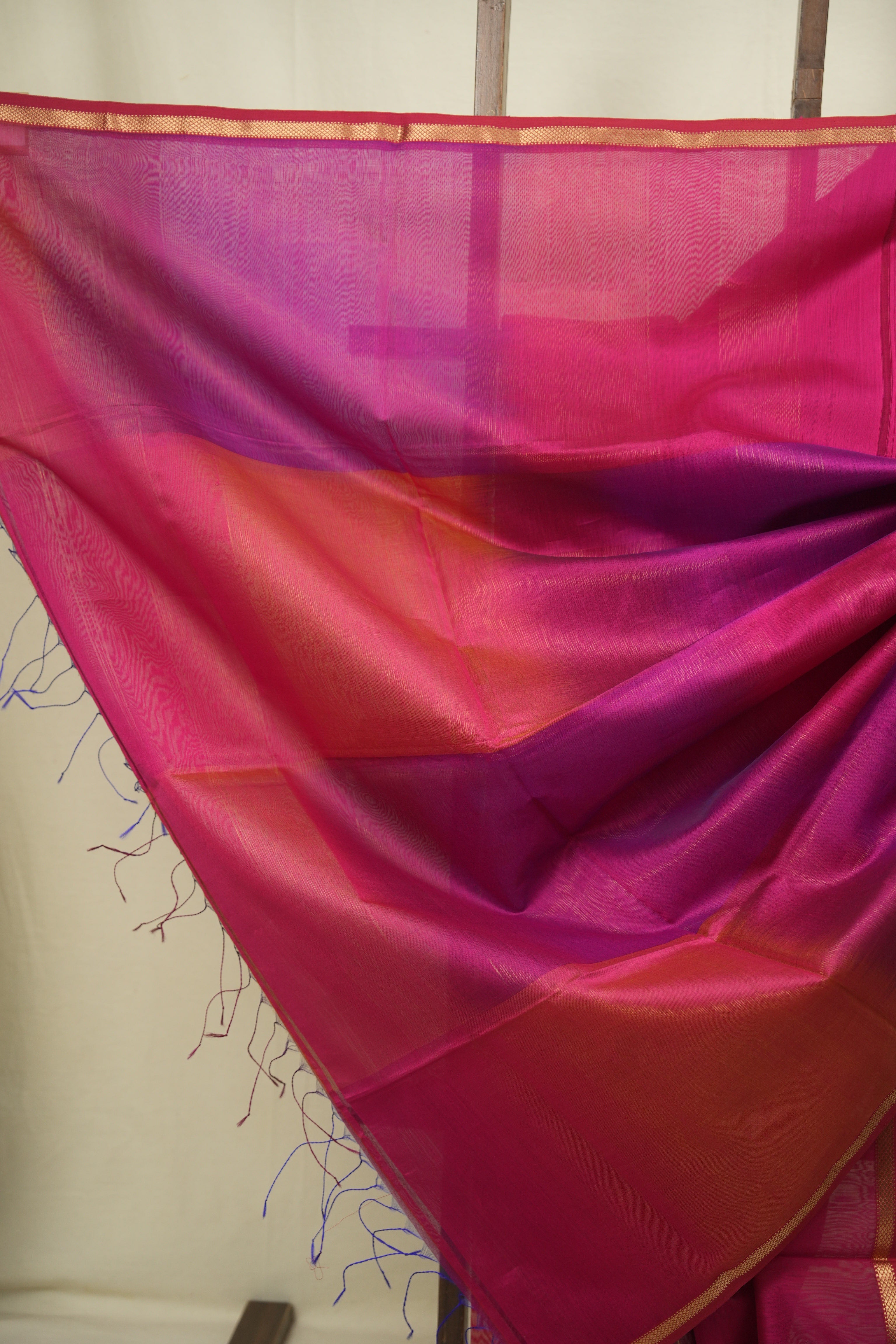 Pink -Purple Maheshwari Saree - SRPPMS1297