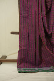 Magenta Cotton IIkal Saree - SRMCIS1077
