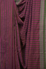 Magenta Cotton IIkal Saree - SRMCIS1077