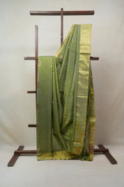 Green Chanderi Cotton Silk Saree - SRGCSS330