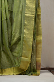 Green Chanderi Cotton Silk Saree - SRGCSS330