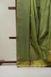 Green Chanderi Cotton Silk Saree - SRGCSS330