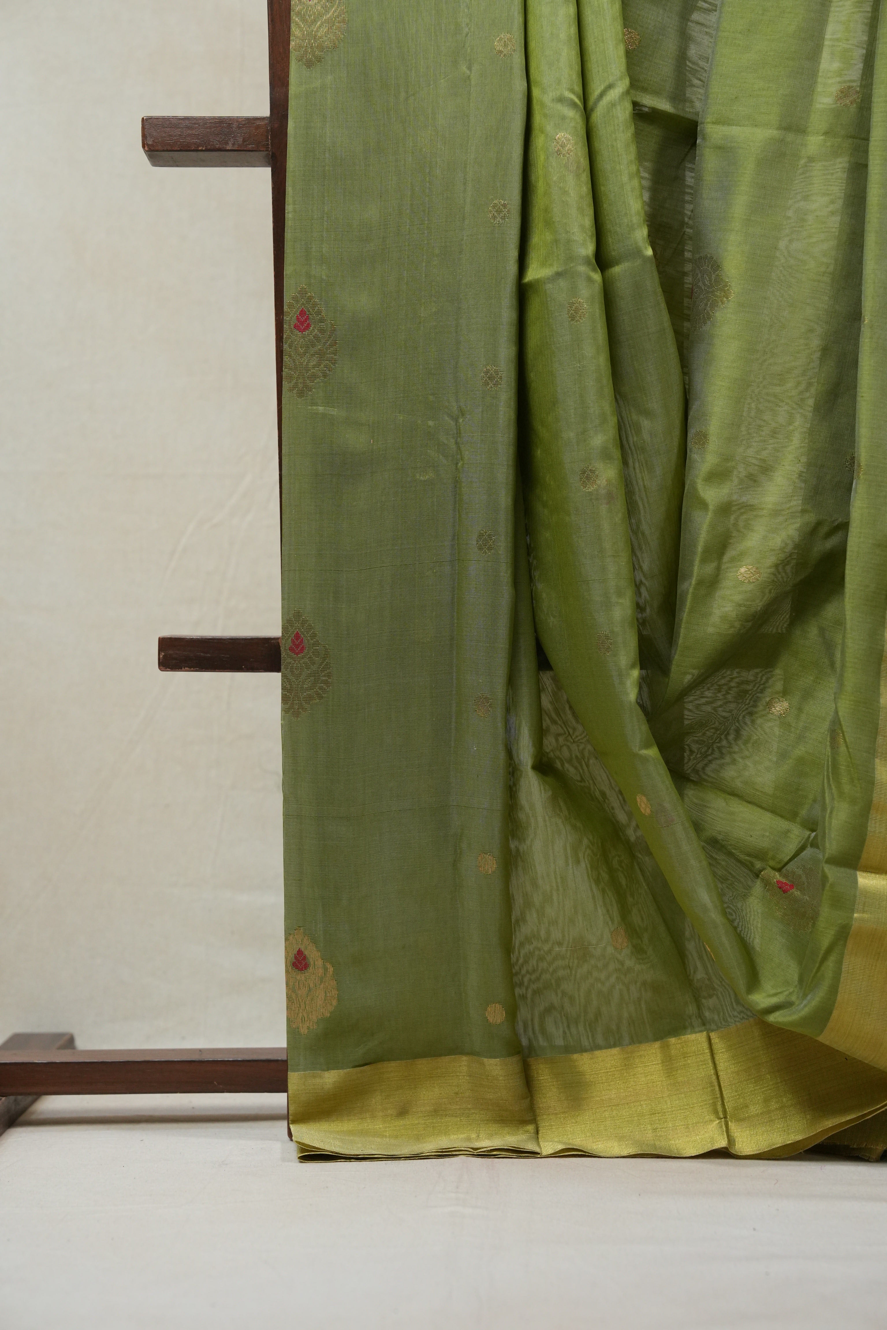 Green Chanderi Cotton Silk Saree - SRGCSS330