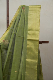 Green Chanderi Cotton Silk Saree - SRGCSS330
