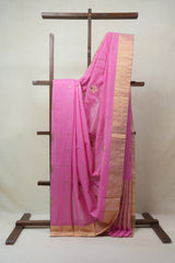Pink Chanderi Cotton Silk Saree - SRPCSS331