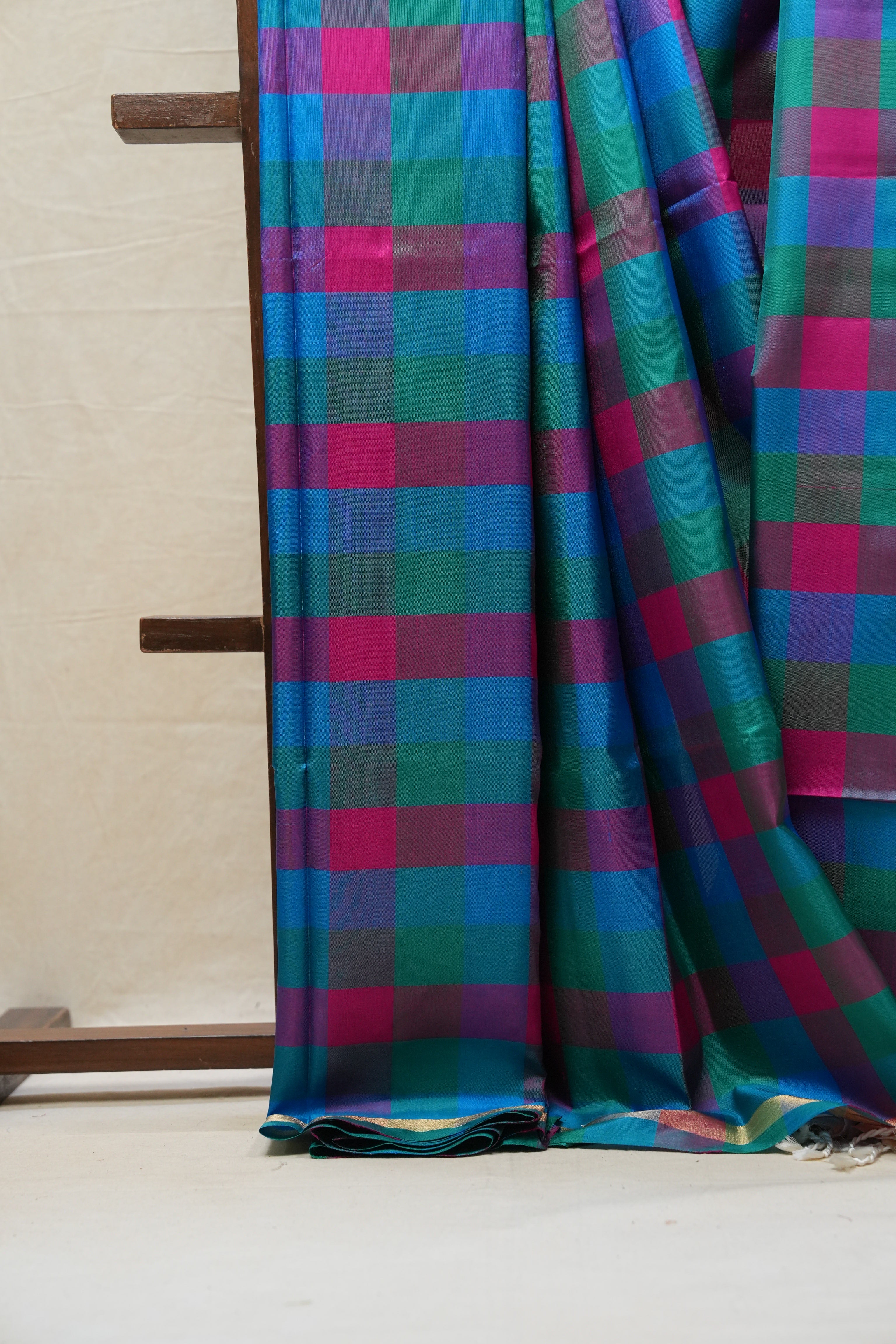 Multicolor Soft Silk Saree - SRMSSS300