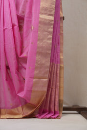 Pink Chanderi Cotton Silk Saree - SRPCSS331