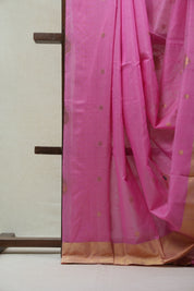 Pink Chanderi Cotton Silk Saree - SRPCSS331