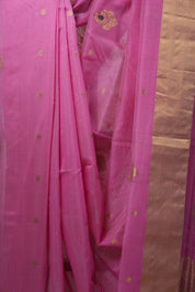Pink Chanderi Cotton Silk Saree - SRPCSS331