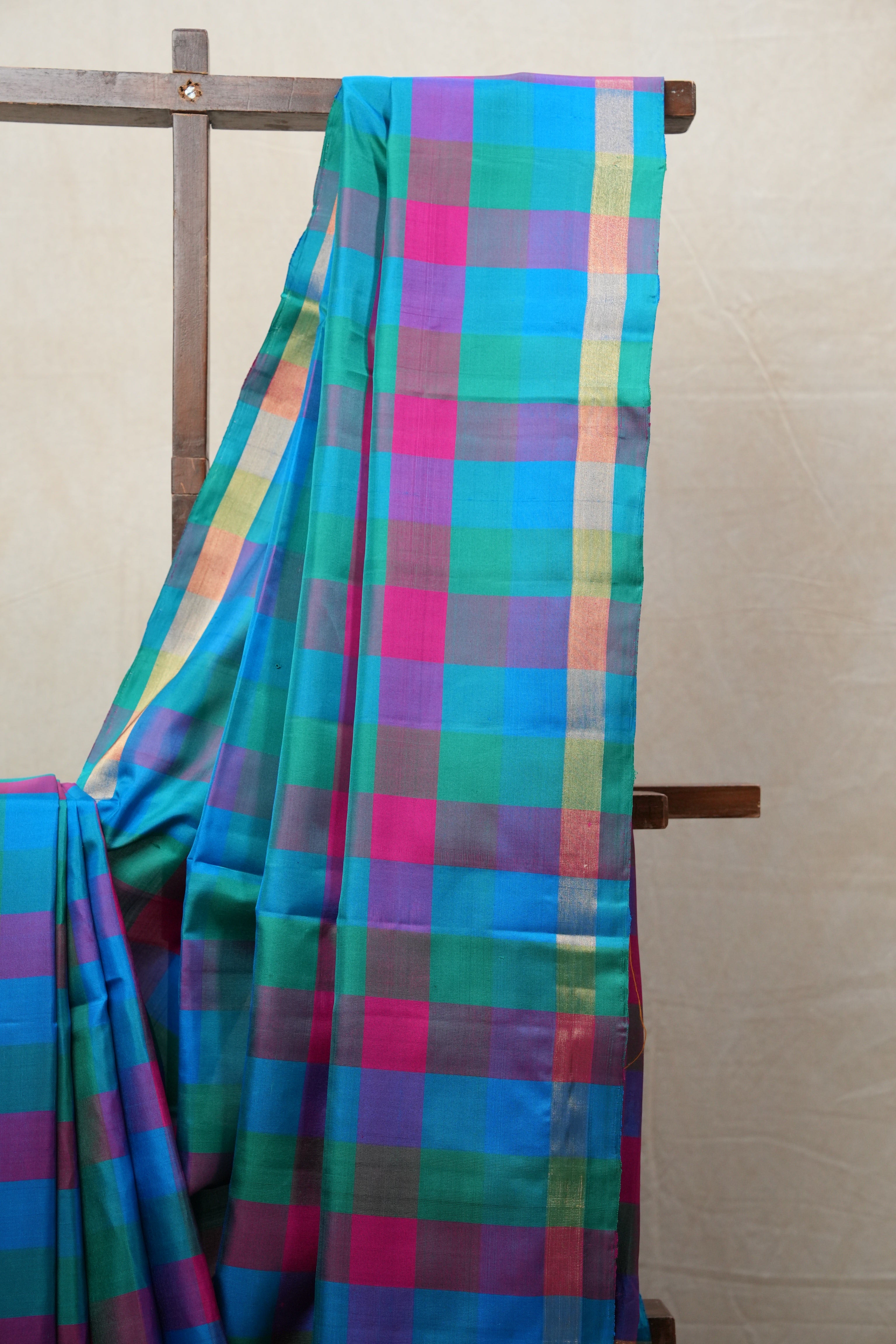 Multicolor Soft Silk Saree - SRMSSS300