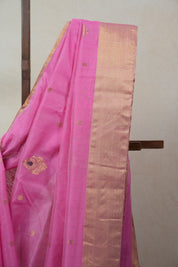 Pink Chanderi Cotton Silk Saree - SRPCSS331