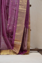Pink Magenta Chanderi Cotton Silk Saree - SRPMCSS326