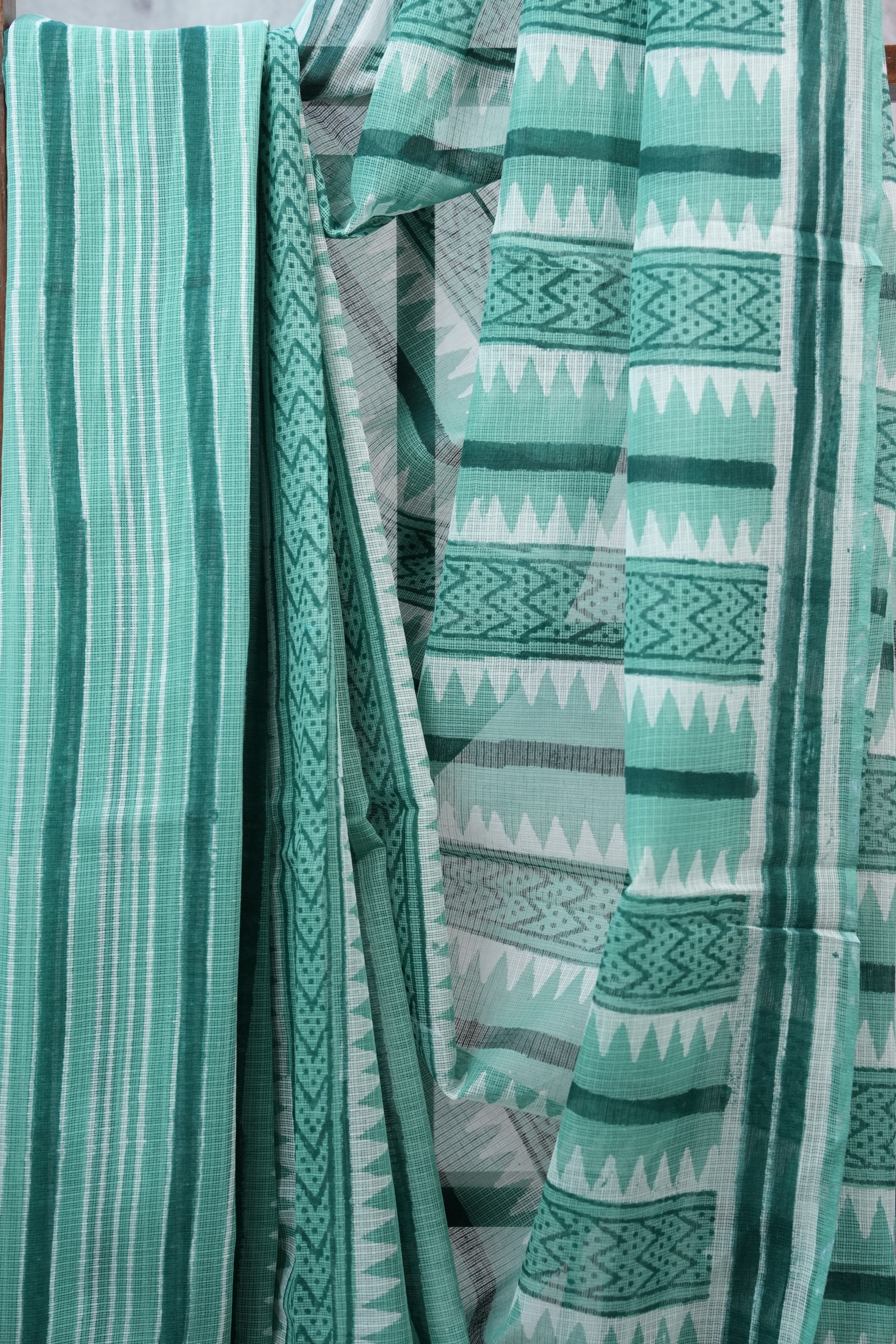 Light Green HBP Kota Doria Saree - SRLGKDS89