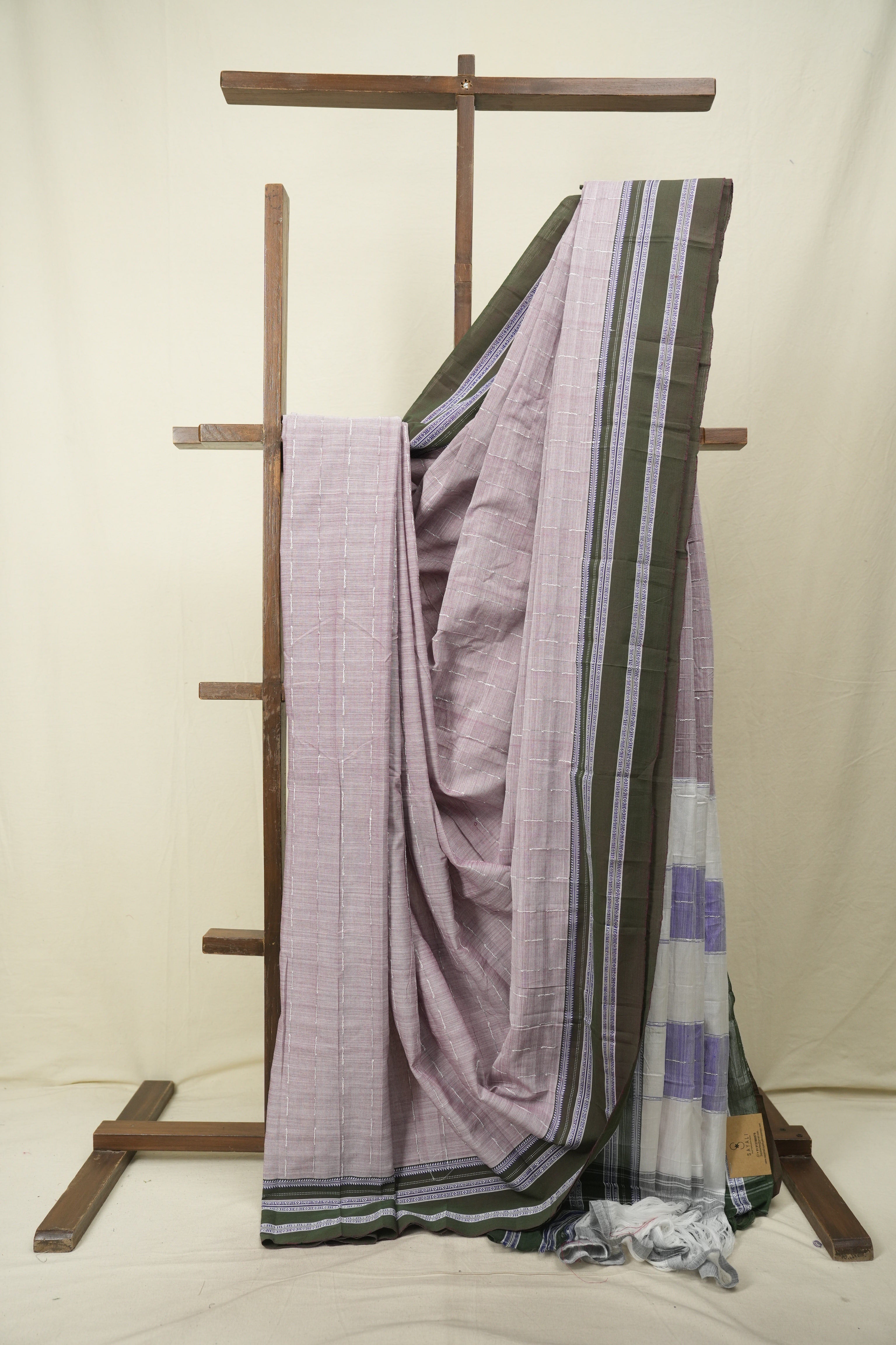 Mauve Cotton IIkal Saree - SRMCIS1093