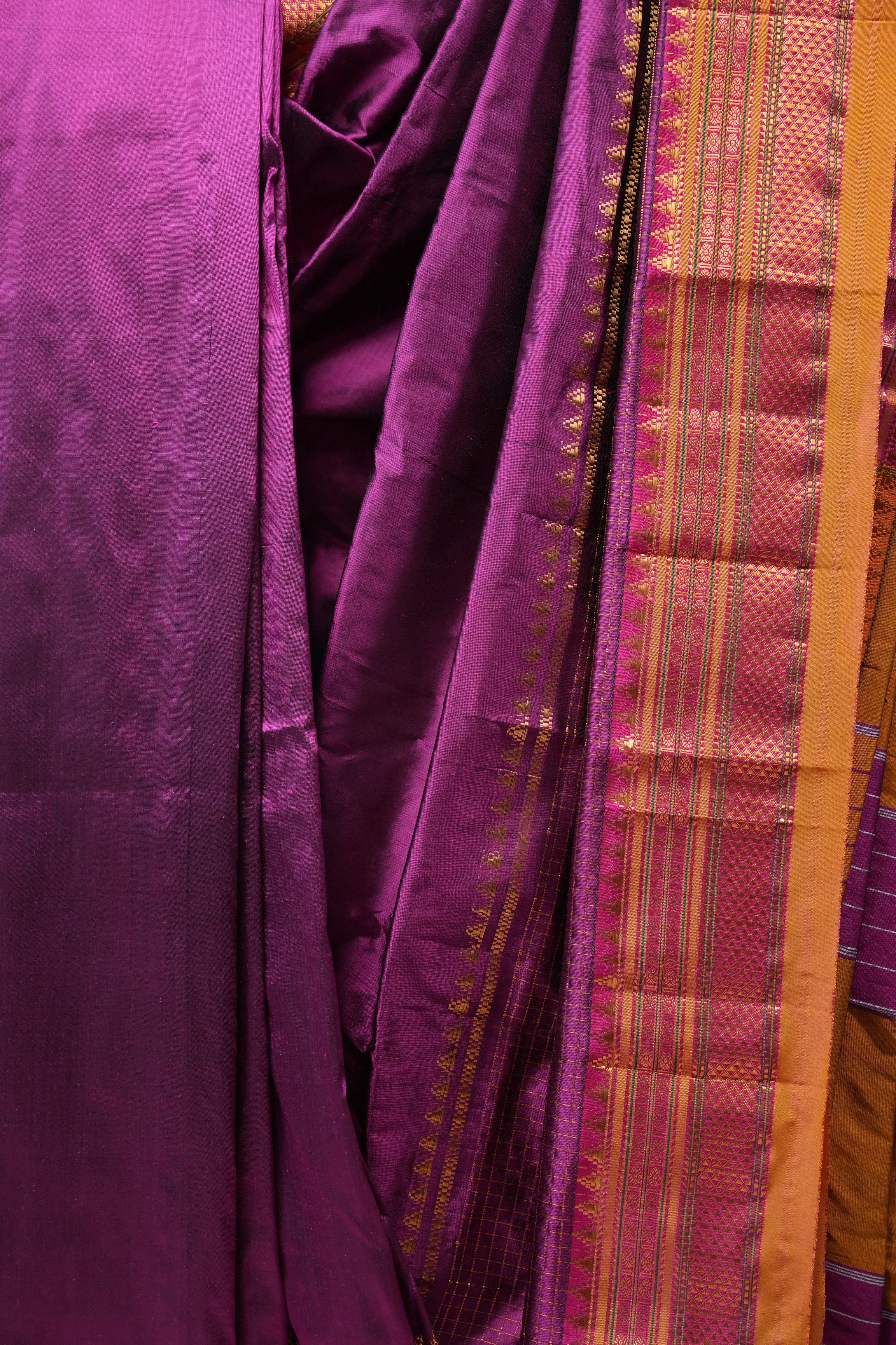 Purple Silk Ilkal Saree - SRPSIS134