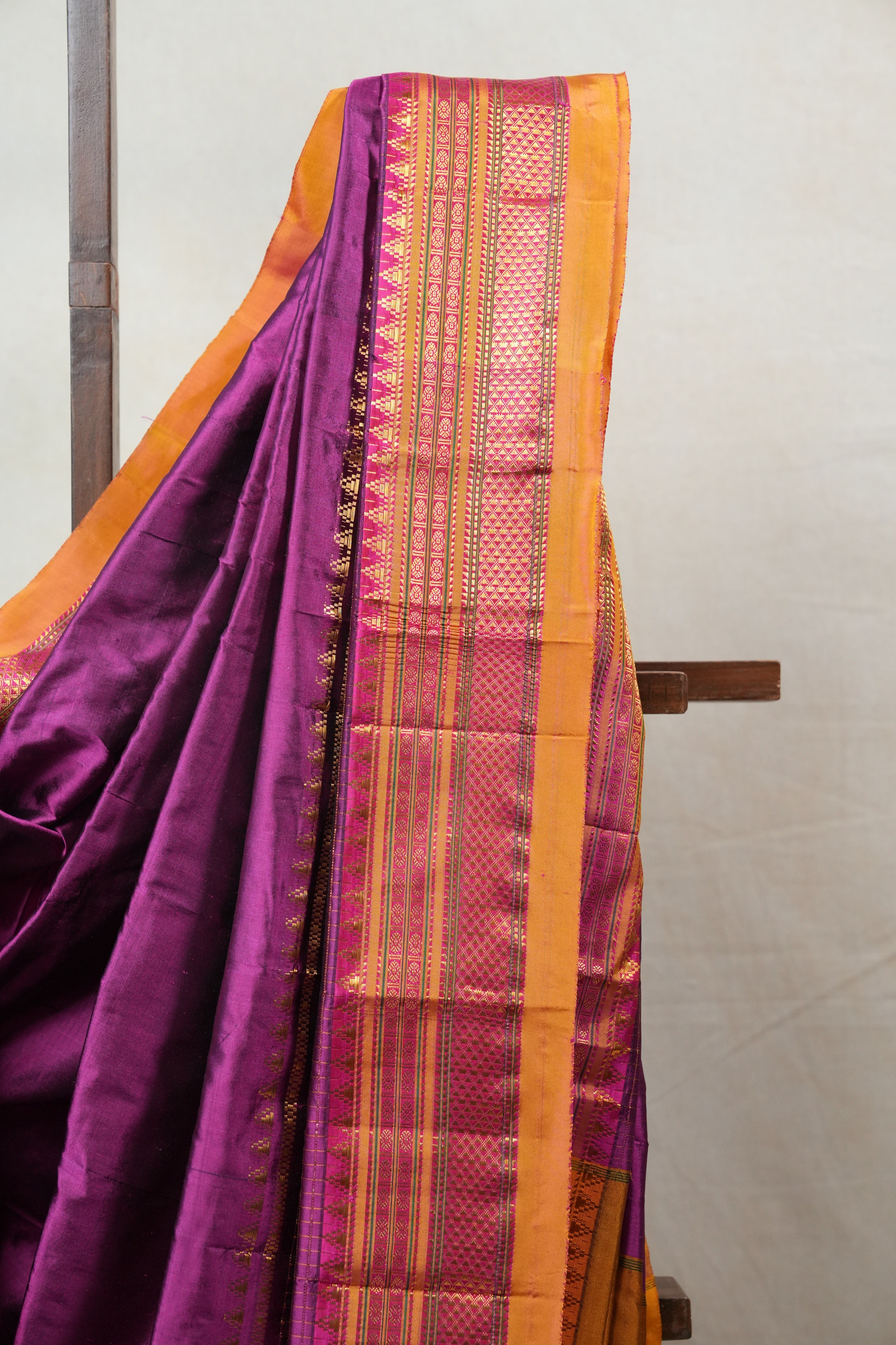 Purple Silk Ilkal Saree - SRPSIS134