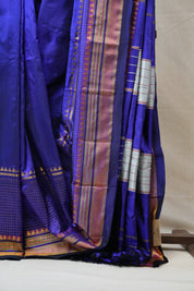 Blue Silk Ilkal Saree - SRBSIS135