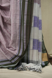 Mauve Cotton IIkal Saree - SRMCIS1093