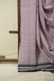Mauve Cotton IIkal Saree - SRMCIS1093