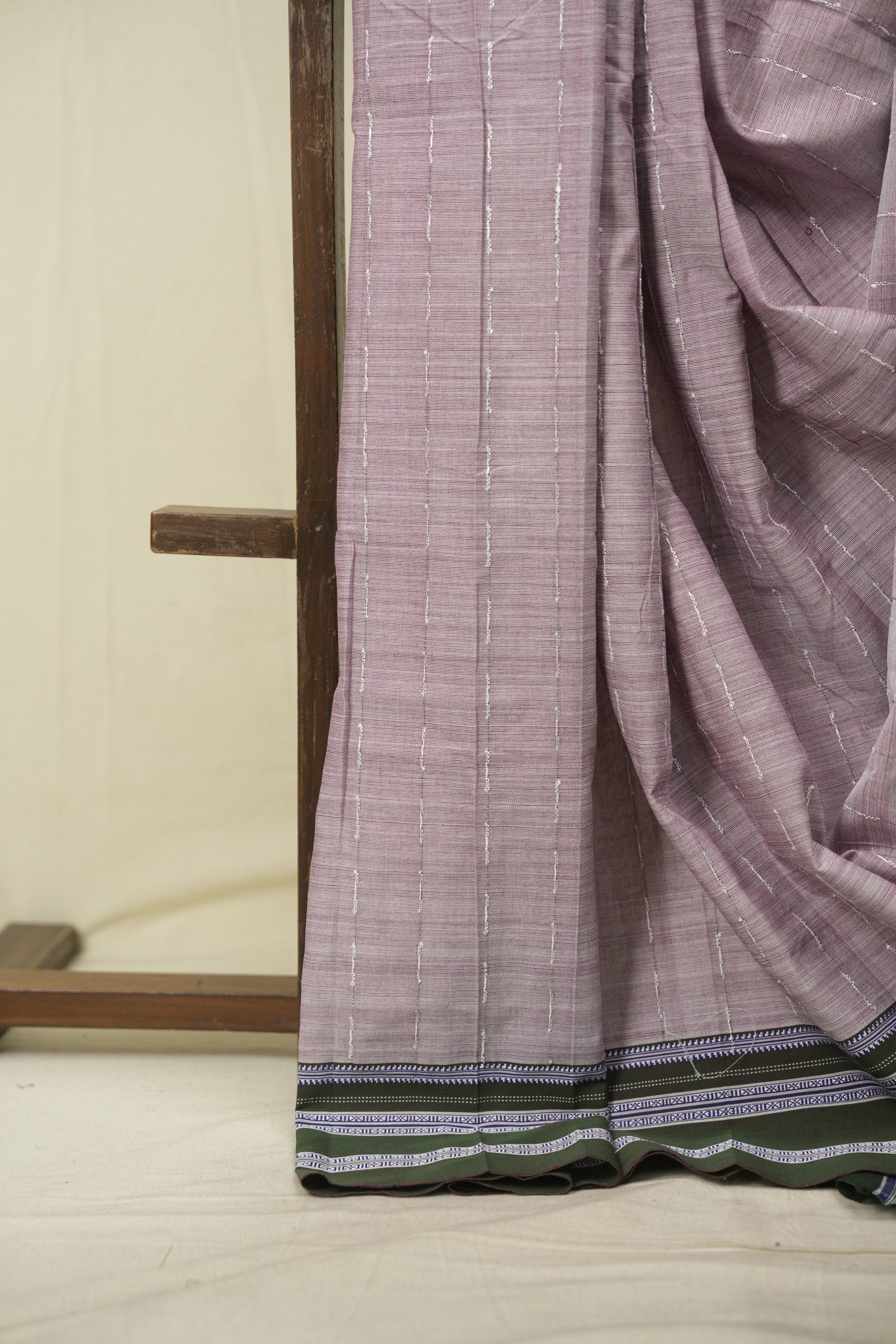 Mauve Cotton IIkal Saree - SRMCIS1093