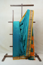Turquoise Blue Silk Ilkal Saree - SRTBSIS141