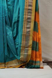 Turquoise Blue Silk Ilkal Saree - SRTBSIS141