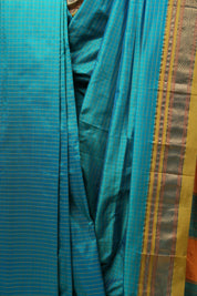 Turquoise Blue Silk Ilkal Saree - SRTBSIS141