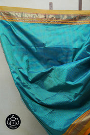 Turquoise Blue Silk Ilkal Saree - SRTBSIS141