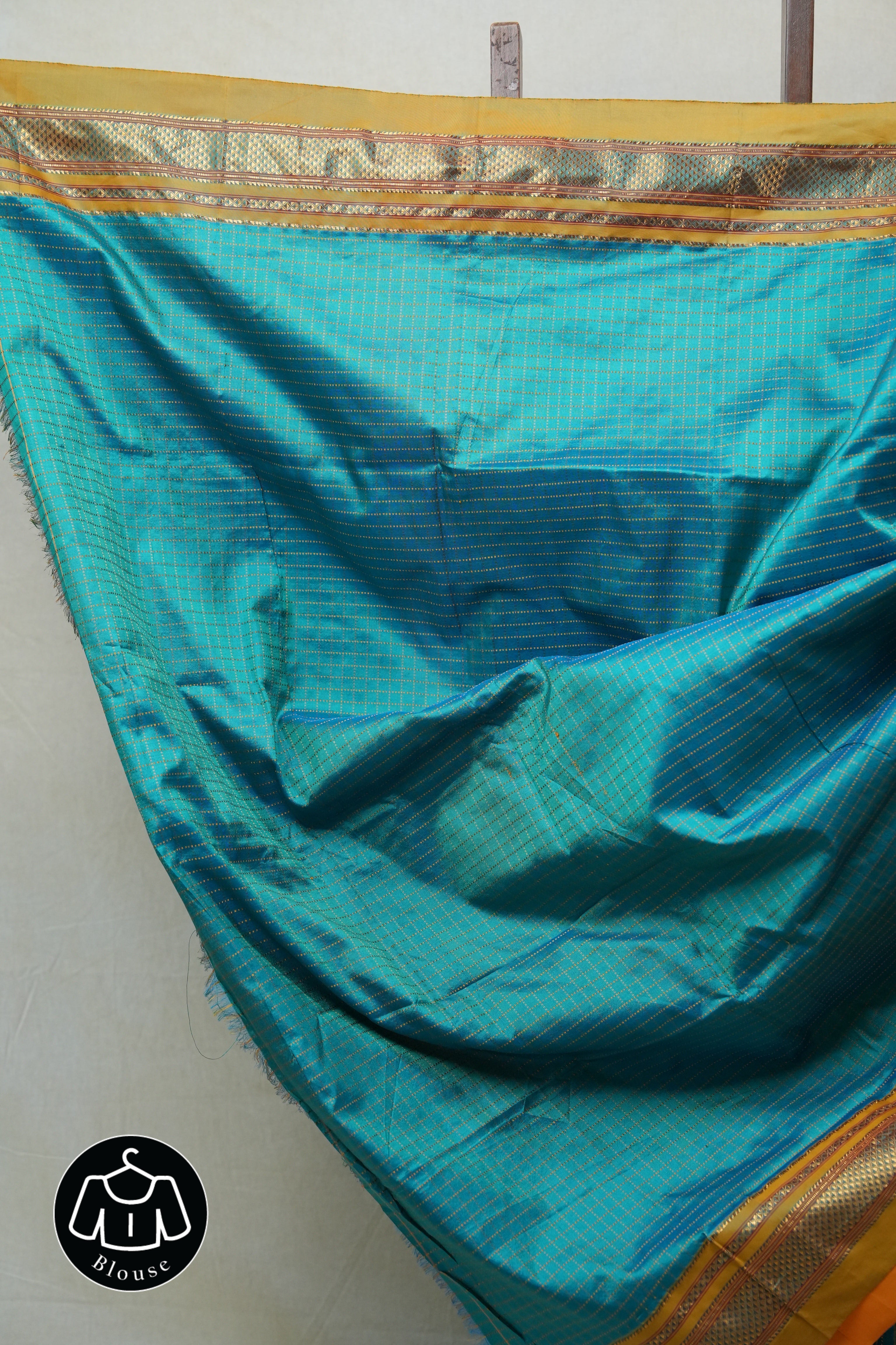 Turquoise Blue Silk Ilkal Saree - SRTBSIS141