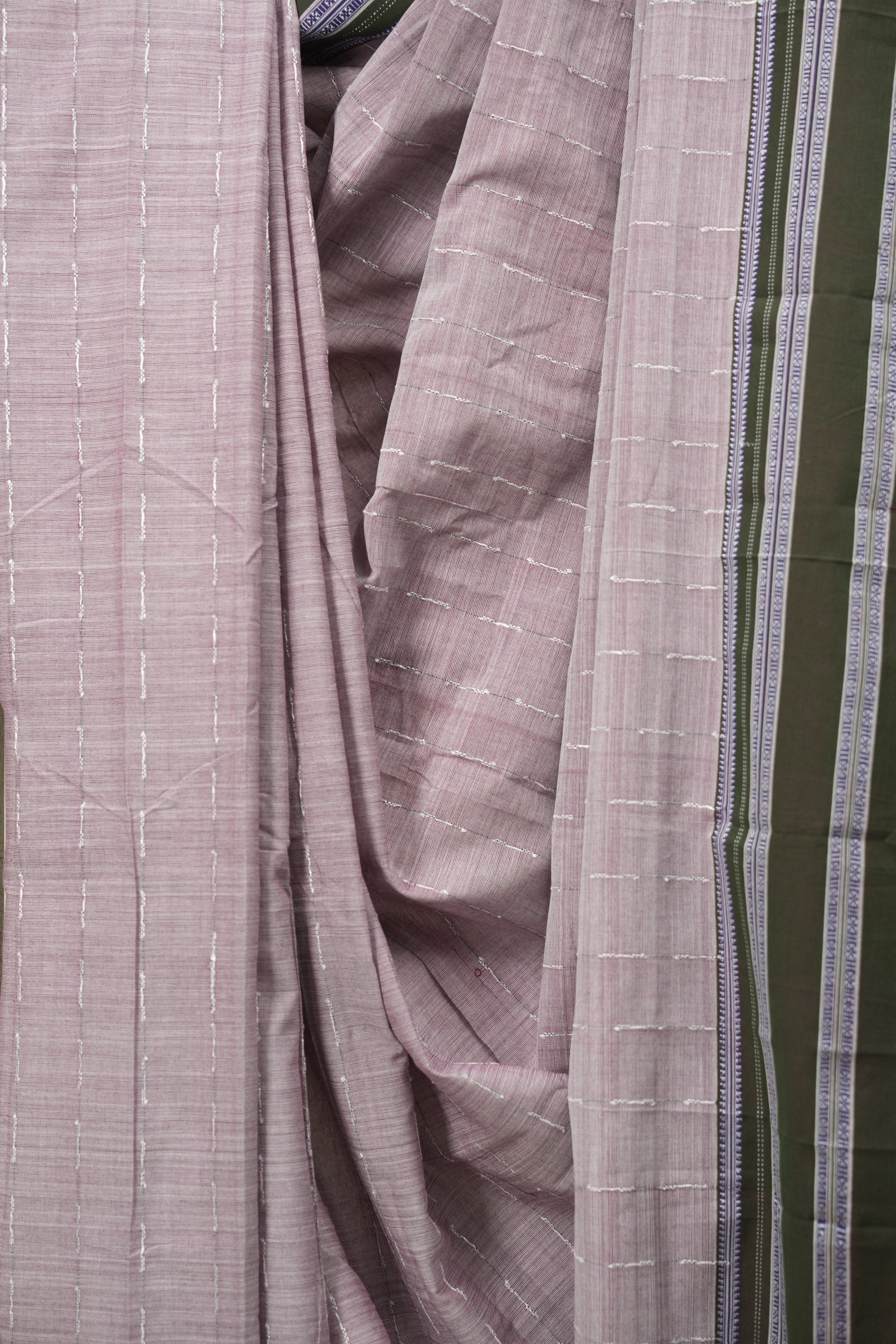 Mauve Cotton IIkal Saree - SRMCIS1093