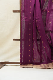 Purple Chanderi Cotton Silk Saree - SRPCSS363