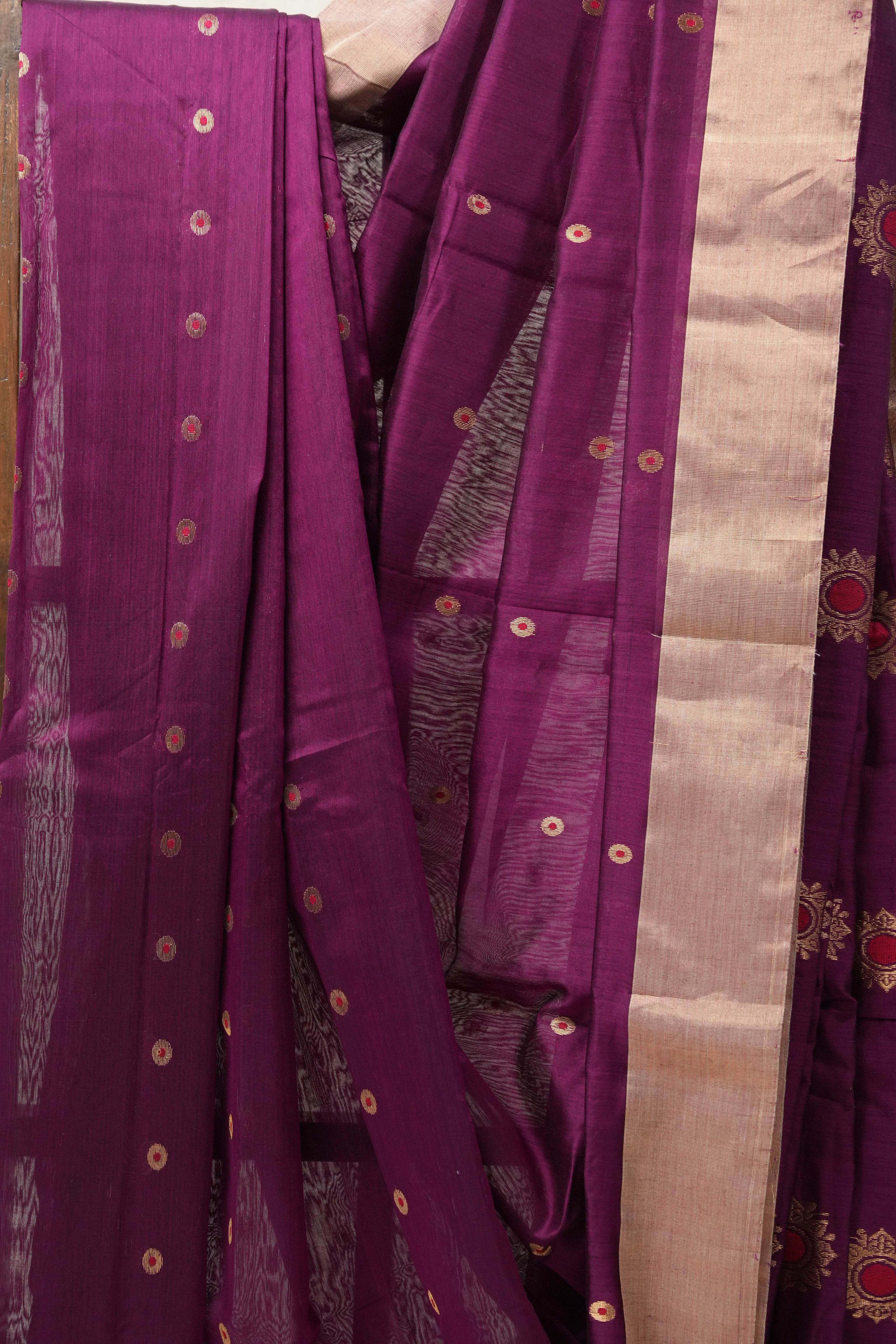 Purple Chanderi Cotton Silk Saree - SRPCSS363