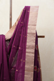 Purple Chanderi Cotton Silk Saree - SRPCSS363