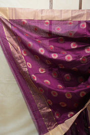 Purple Chanderi Cotton Silk Saree - SRPCSS363