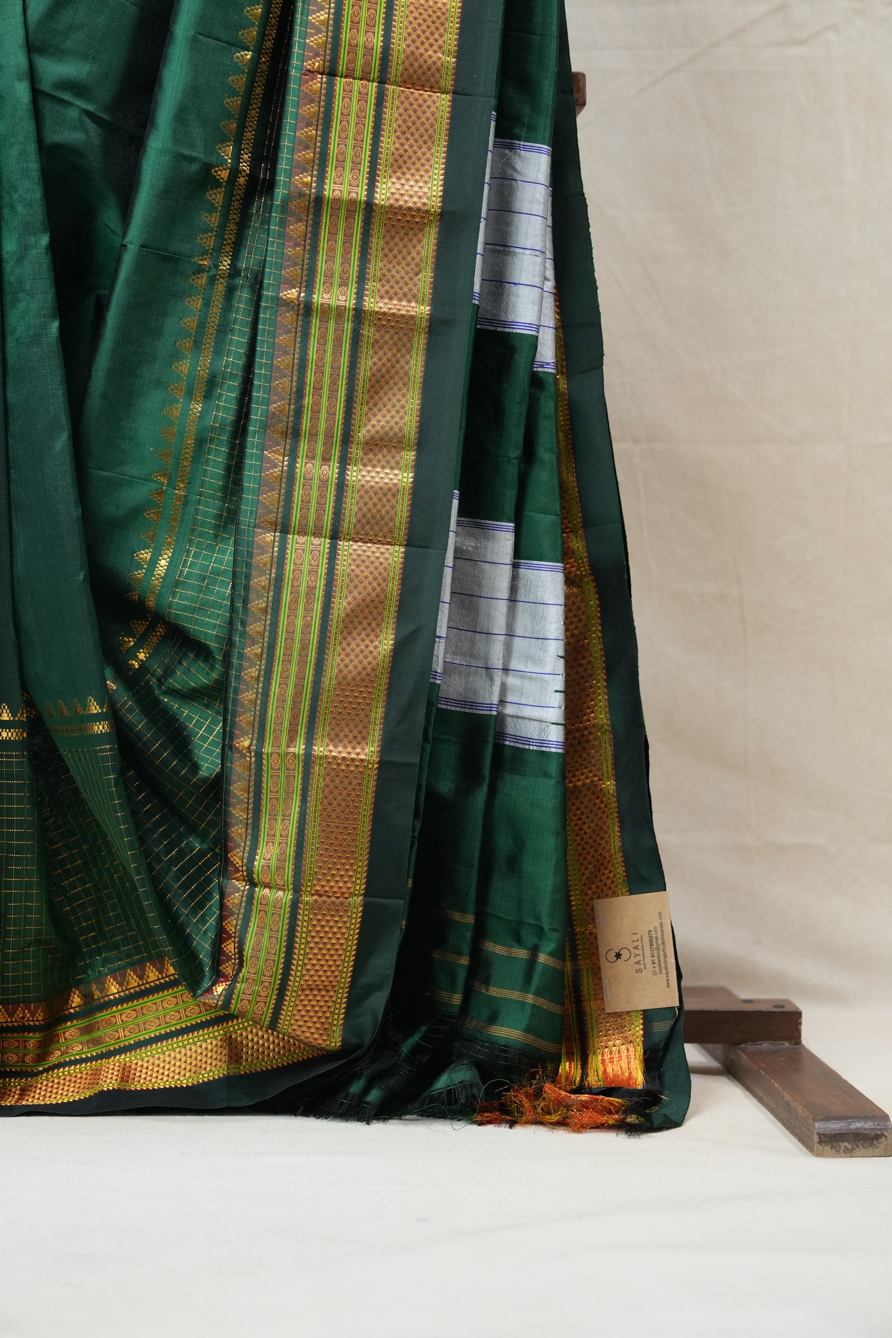 Green Silk Ilkal Saree - SRGSIS136