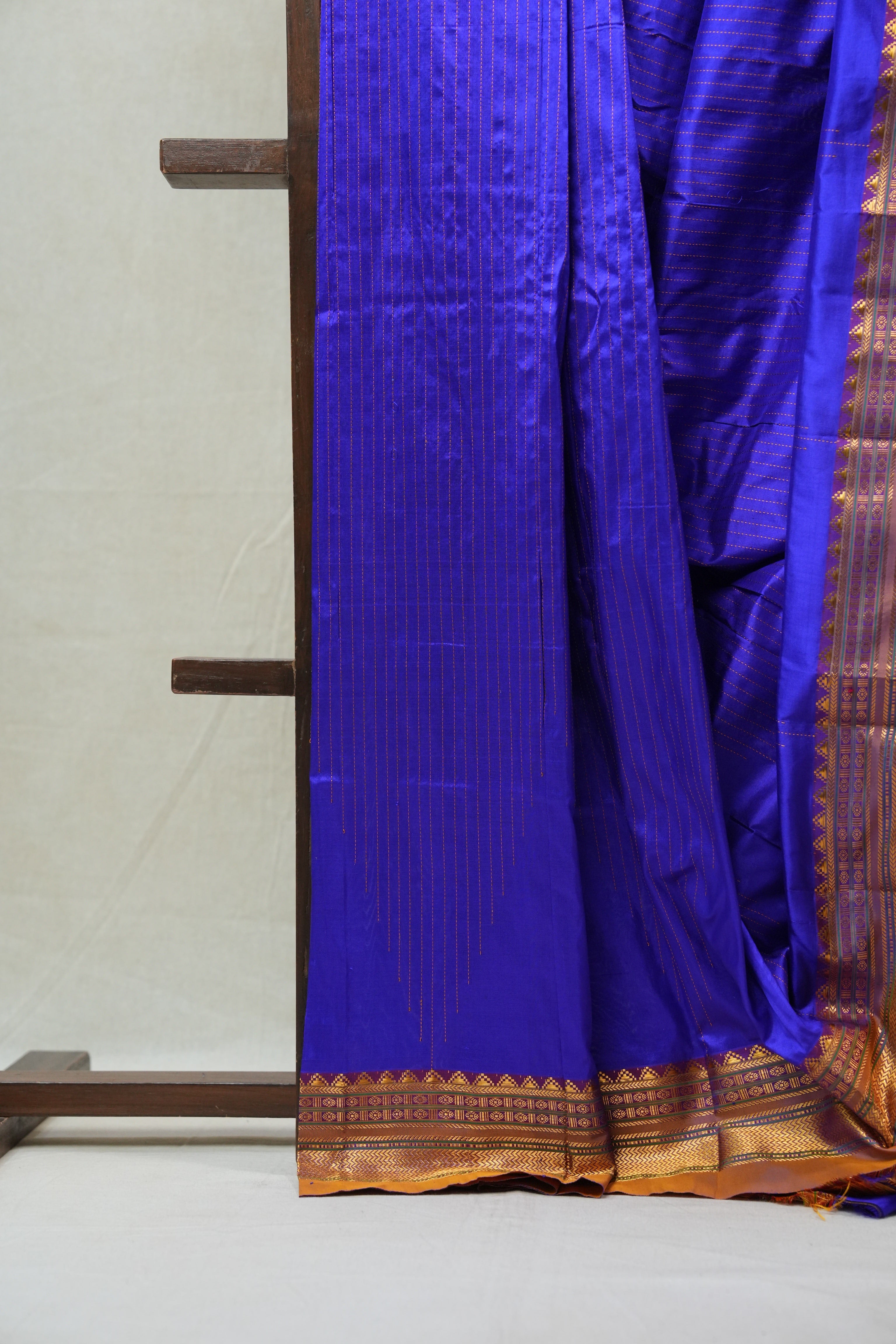 Blue Silk Ilkal Saree - SRBSIS132
