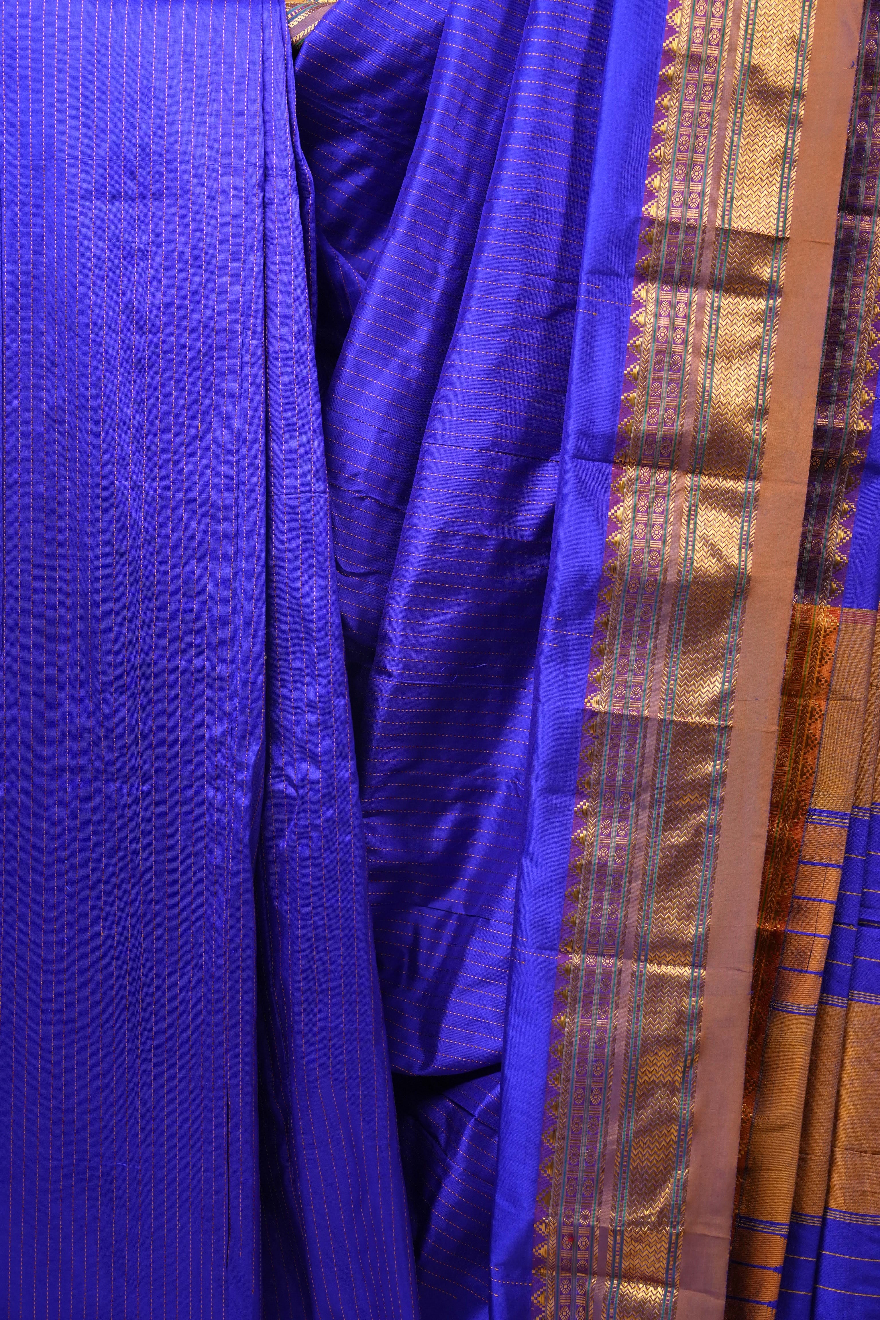 Blue Silk Ilkal Saree - SRBSIS132