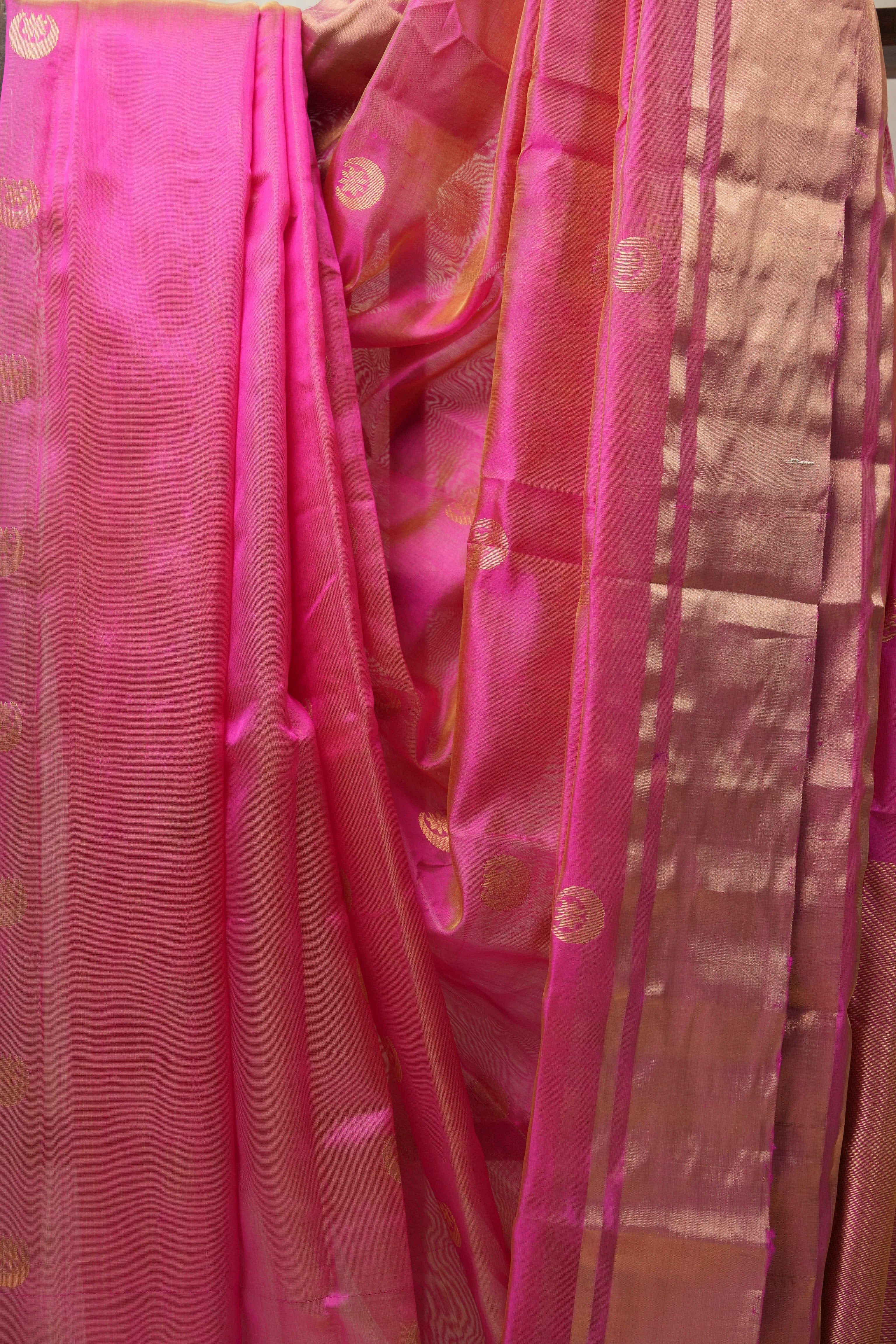 Pink Chanderi Silk Saree - SRPCSS335