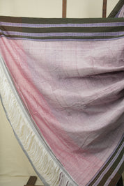 Mauve Cotton IIkal Saree - SRMCIS1093