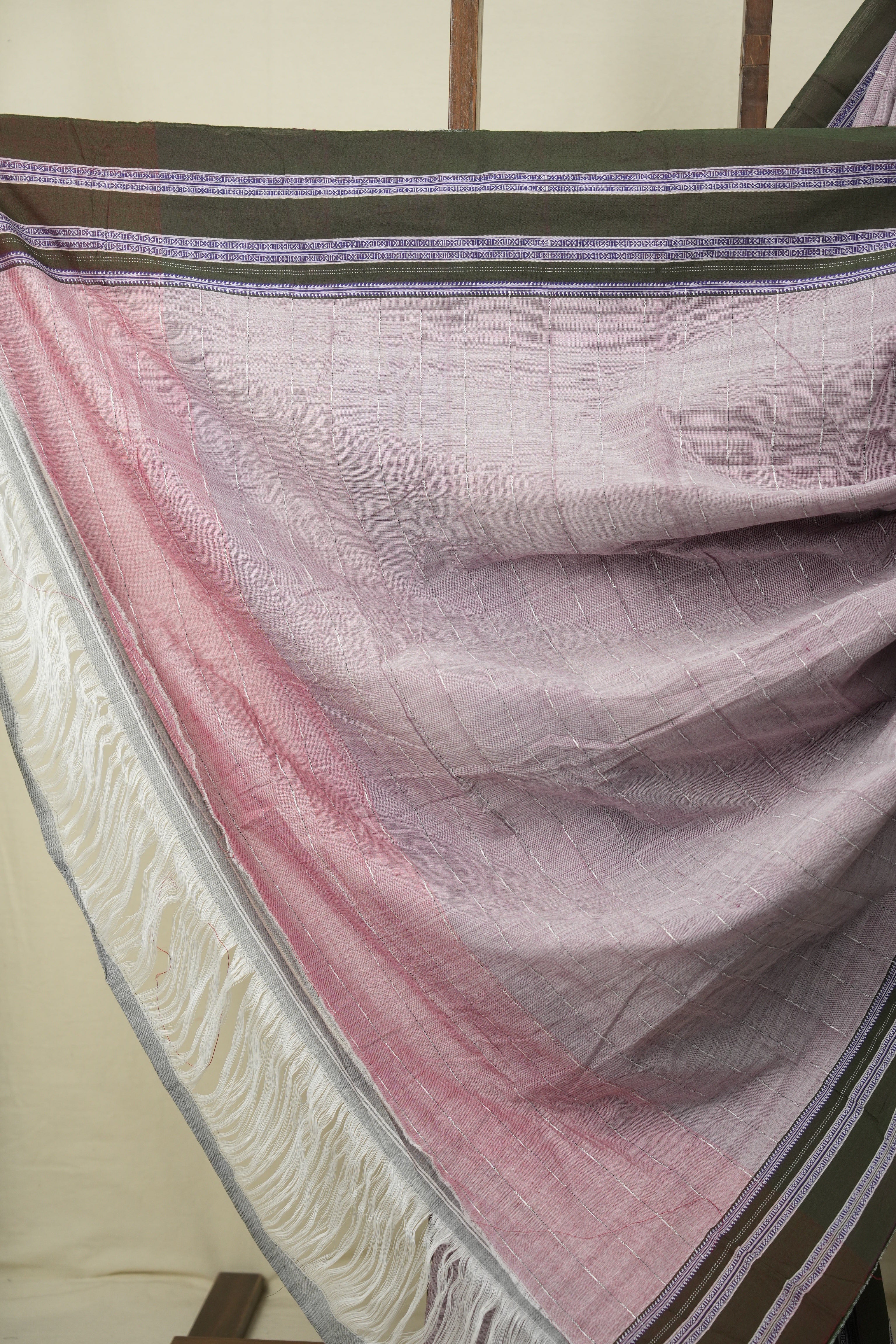 Mauve Cotton IIkal Saree - SRMCIS1093