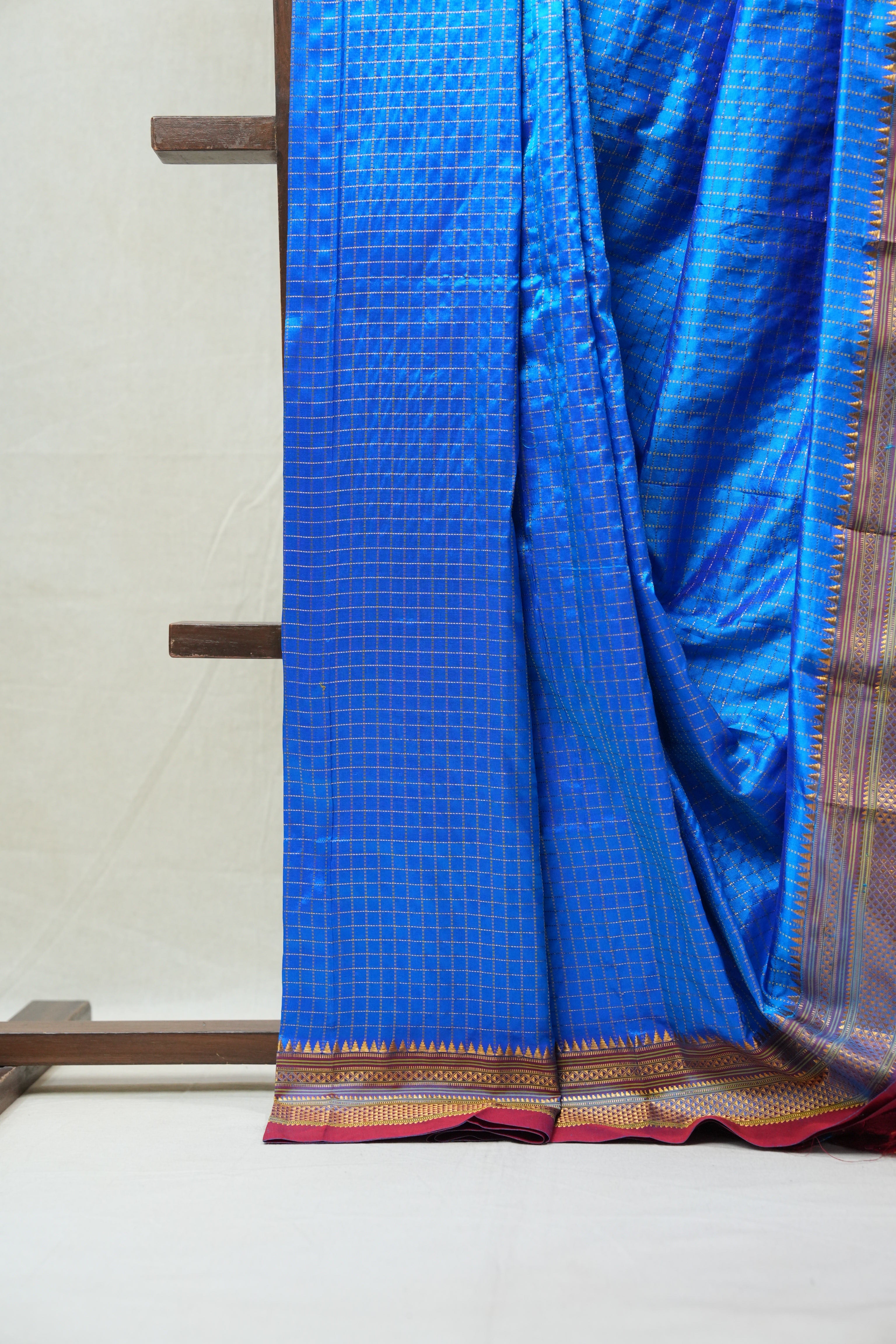 Blue Silk Ilkal Saree - SRBSIS142