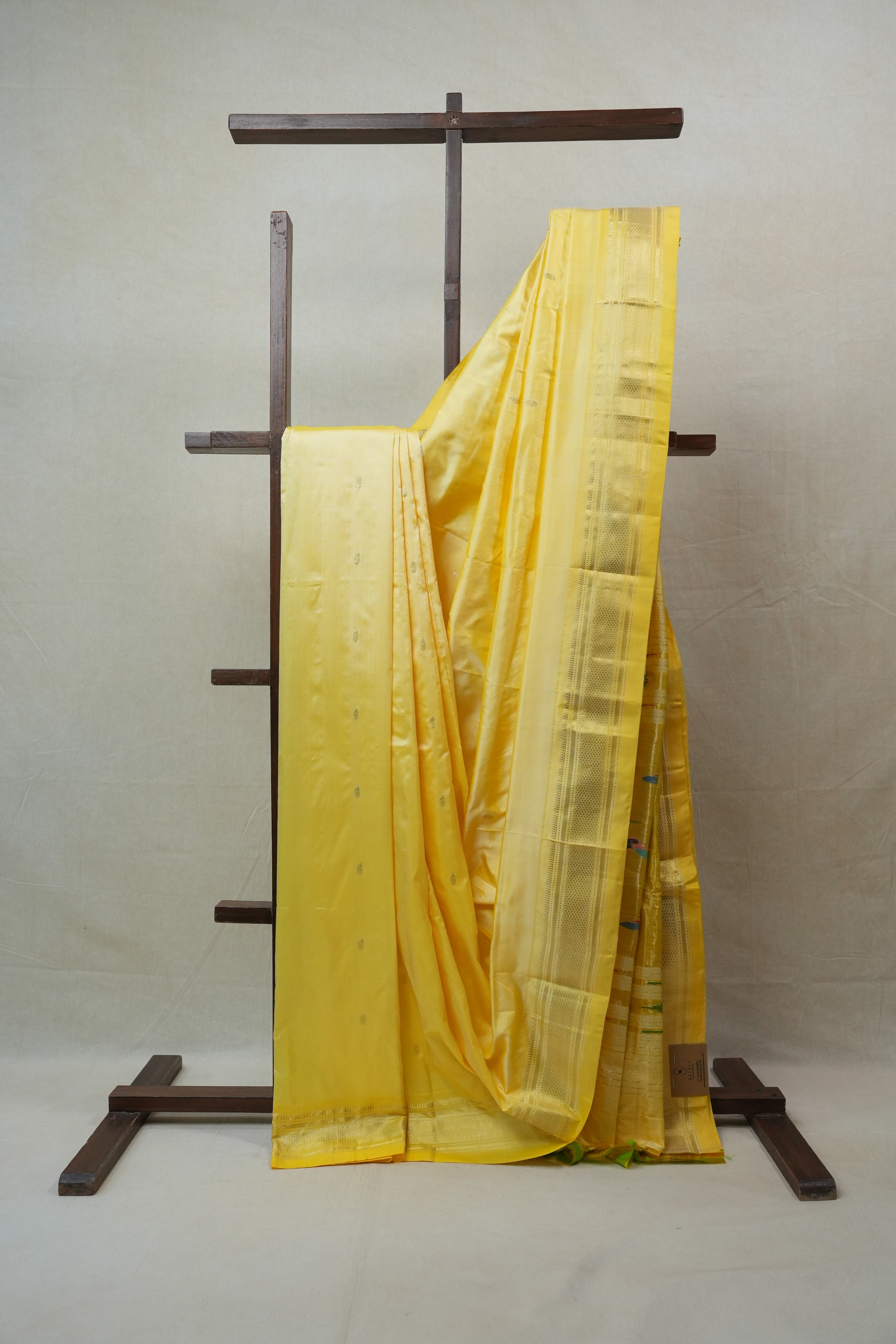 Yellow Silk Paithani Saree - SRYSPS604