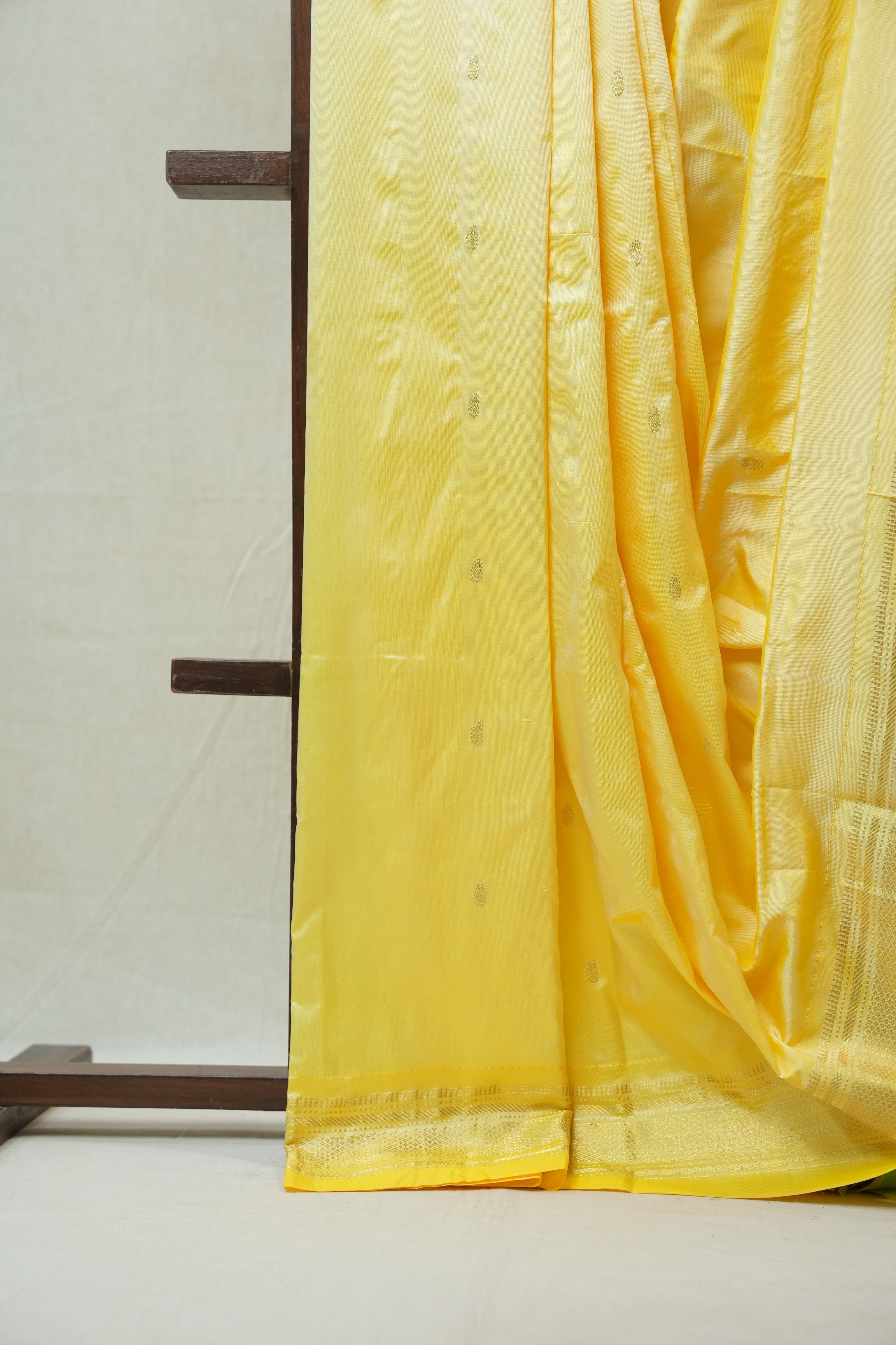Yellow Silk Paithani Saree - SRYSPS604